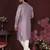 Peach smart silk embroidery party wear kurta and payjama