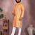 Yellow cotton sequence work and print kurta and payjama