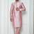 Pink  art silk mens  kurta with churidar set
