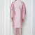 Pink  art silk mens  kurta with churidar set