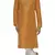 Yellow art silk mens  kurta with churidar set
