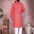 Orange cotton sequence work and print kurta and payjama