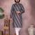 Black cotton sequence work and print kurta and payjama