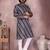 Black cotton sequence work and print kurta and payjama