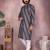 Black cotton sequence work and print kurta and payjama