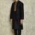 Black art silk mens  kurta with churidar set