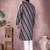 Black cotton sequence work and print kurta and payjama