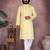 Green cotton sequence work and print kurta and payjama