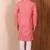 Pink  cotton blendmens  kurta with churidar set