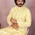 Green cotton sequence work and print kurta and payjama