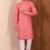 Pink  cotton blendmens  kurta with churidar set