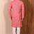 Pink  cotton blendmens  kurta with churidar set
