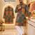 Green soft cotton and print kurta and payjama