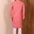 Pink  cotton blendmens  kurta with churidar set