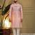 Pink silk embroidery party wear kurta and payjama