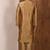Brown art silk mens  kurta with churidar set
