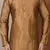 Brown art silk mens  kurta with churidar set