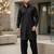 Black cotton plain party wear kurta and payjama
