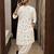 White cotton embroidery party wear kurta and dhoty