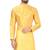 Yellow art silk mens  kurta with churidar set