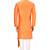 Orange  art silk mens  kurta with churidar set