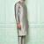 Grey art silk mens  kurta with churidar set