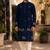 Blue lachko embroidery party wear kurta and payjama