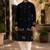 Black lachko embroidery party wear kurta and payjama