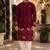 Maroon lachko embroidery party wear kurta and payjama