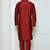 Maroon art silk mens  kurta with churidar set