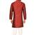 Maroon art silk mens  kurta with churidar set