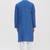 Blue cotton blendmens  kurta with churidar set