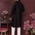 Black smart silk embroidery party wear kurta and payjama