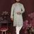 Green smart silk embroidery party wear kurta and payjama