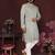 Green smart silk embroidery party wear kurta and payjama