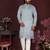 Grey smart silk embroidery party wear kurta and payjama