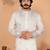 White linen cotton embroidery party wear kurta and payjama