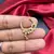 gold plated floral cz stone bridal nath hoop