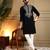 Black lachko embroidery print party wear kurta and payjama
