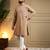 Brown lachko embroidery print party wear kurta and payjama