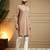 Brown lachko embroidery print party wear kurta and payjama