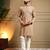 Brown lachko embroidery print party wear kurta and payjama