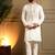 White lachko embroidery print party wear kurta and payjama
