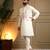 White lachko embroidery print party wear kurta and payjama