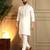 White lachko embroidery print party wear kurta and payjama