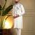 White viscos embroidery print party wear kurta and payjama
