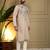 Brown viscos embroidery print party wear kurta and payjama