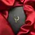 gold tone cz nath nose pin with teardrop charm