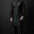 Black embroidered dupion silk kurta set