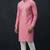 Pink embroidered dupion silk kurta set